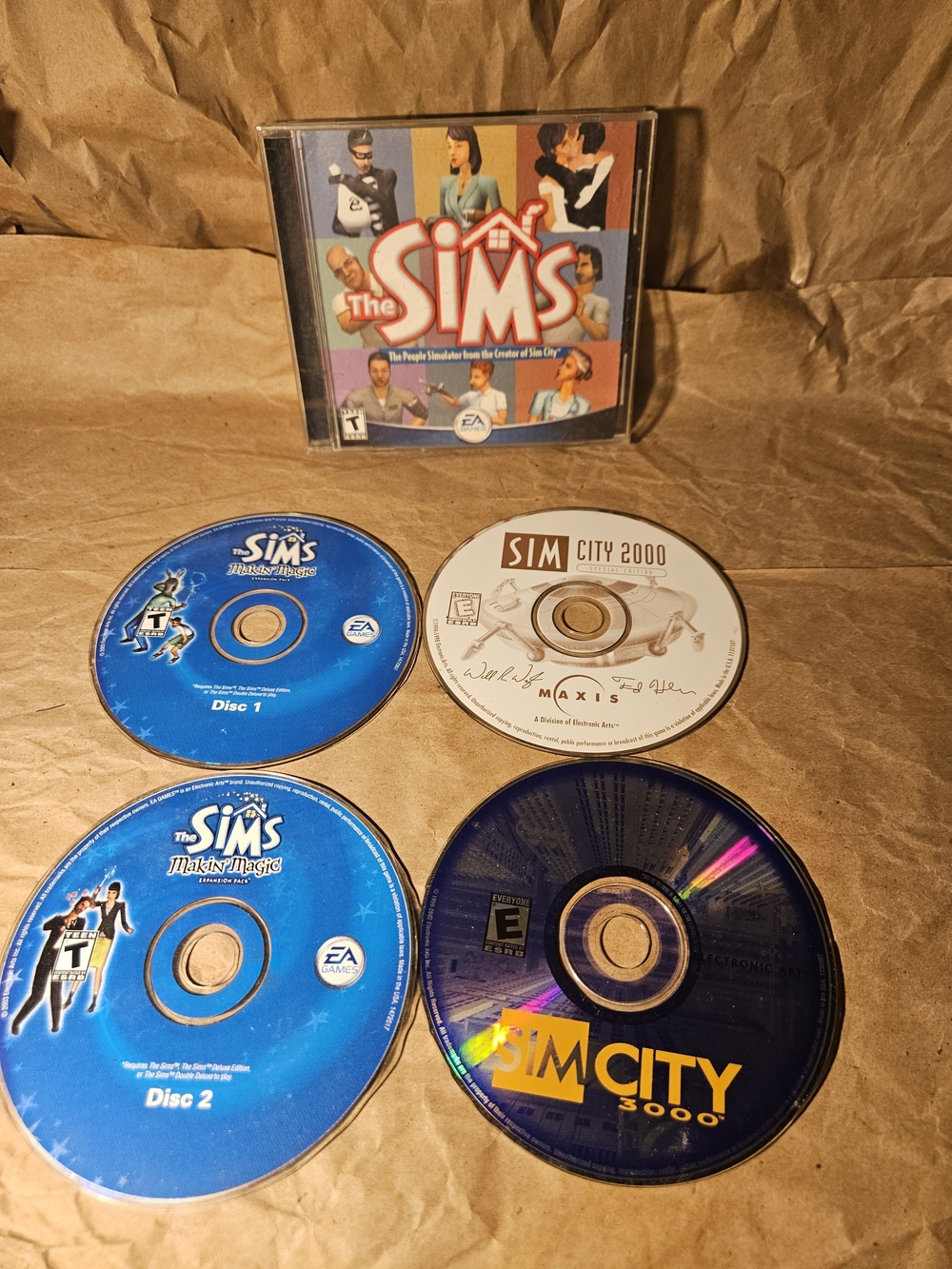 EA The Sims & SimCity 3000 Classic PC Disc Set - Blue/White/Black